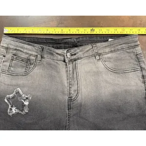 Faded Black Jeans Stars Ombre style Stars festival Party Statement Celestial fun thumbnail 5