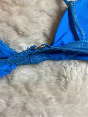 Aqua Shimmer Blue Bikini Top thumbnail 6