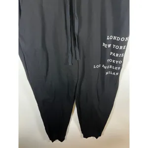 Zoe + Liv Womens XXL Ebony Black Global Cities Graphic Jogger‎ Sweatpants NWT thumbnail 4