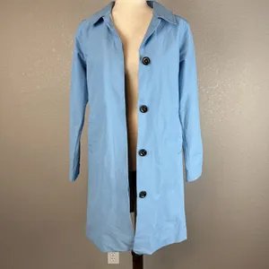 Herschel Supply Co. Womens‎ Mac Coat Size M Rain Trench Alaskan Blue NEW thumbnail 7