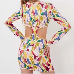 NWT For Love & Lemons Thora Long Sleeve‎ Cut Out Mini Dress Sz Small $278 thumbnail 2