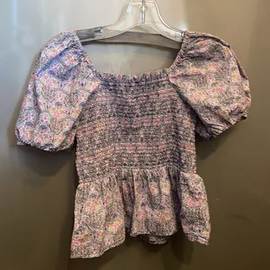 J. Crew Smocked Square-neck Cotton Top In Liberty Club Nouveau Floral Pr… thumbnail 7