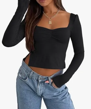 Trendy Queen Long Sleeved Crop Top thumbnail 3
