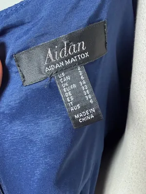 Aidan Maddox Blue Twisted Front Gown thumbnail 8