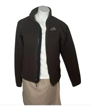 THE NORTH FACE Brown Fleece Jacket Full Zip Signature Logo Womens Size Small thumbnail 3