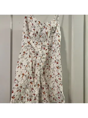 Reformation Roarke Linen Floral Dress in Gabrielle print thumbnail 4