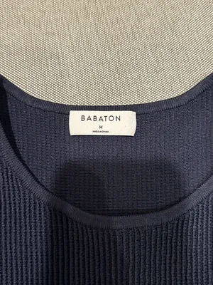 Aritzia Babaton Navy Sculpt Knit Racer Top thumbnail 5