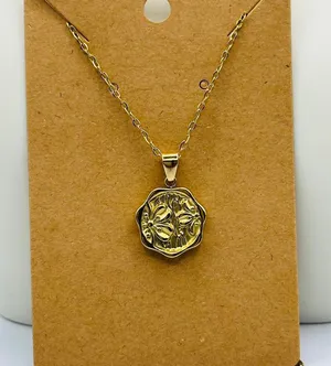 Gold Stainless Steel Pendant Necklace thumbnail 1