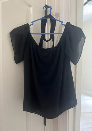 Choker Off The Shoulder Top Black Size M thumbnail 3