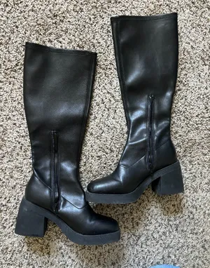 Target Black stretch boots thumbnail 1