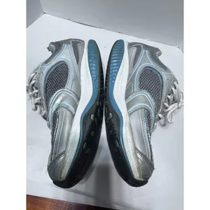 Skechers Shape-ups Womens 7 Silver Blue Rocker Bottom Walking Tennis Shoes Y2K thumbnail 4