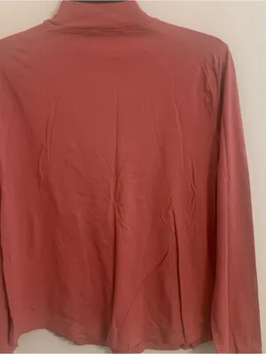 Figs Mock Neck Long Sleeve Top Mauve Ladies Size Large Under Scrub thumbnail 4