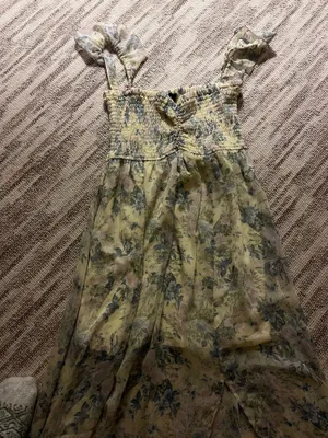 Yellow floral dress thumbnail 2
