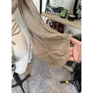 Princess Polly Cropped Top Womens 2 Beige knit Long Sleeve Boho Tie Waisted thumbnail 7