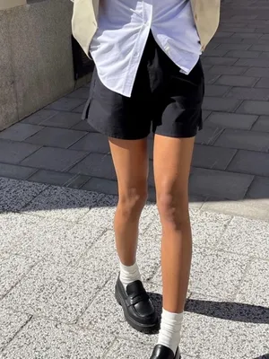 Djerf Avenue Black Breezy Shorts Sz S‎ thumbnail 2