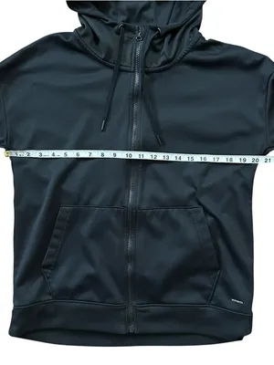 Mondetta Zip Up Performance High Neck Hoodie Sweatshirt Black Medium thumbnail 8