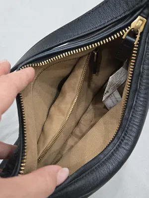 Zara 90's Vintage- Look Black Real Leather Shoulder Bag thumbnail 5
