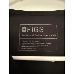 FIGS Casma‎ Black One-Pocket Scrub Top Technical Collection XXS Womens thumbnail 3