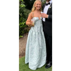 MAISON AMORY The Windsor Maxi Dress in Light Blue Size Medium thumbnail 2
