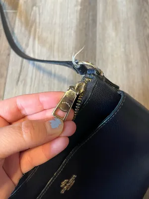 Coach Navy Blue Leather East West Crossbody Bag thumbnail 5
