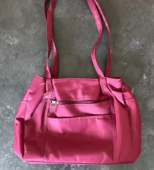 Women's Burgundy Shoulder Tote Bag Pink thumbnail 1