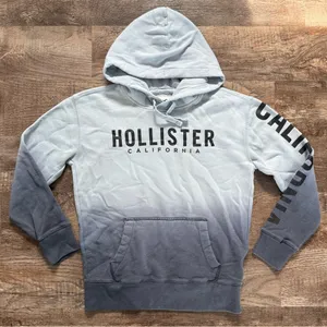 Hollister Women’s Blue Ombré Hooded Sweatshirt XS Kangaroo Pocket thumbnail 1
