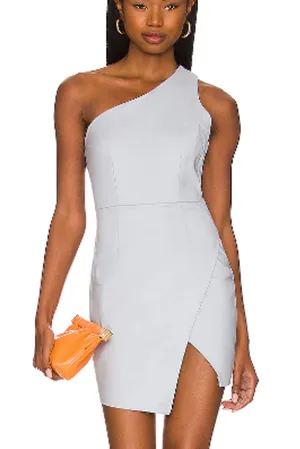 Superdown Pastel Blue One Shoulder Mini Dress SMALL Bodycon Cocktail Revolve NEW thumbnail 1