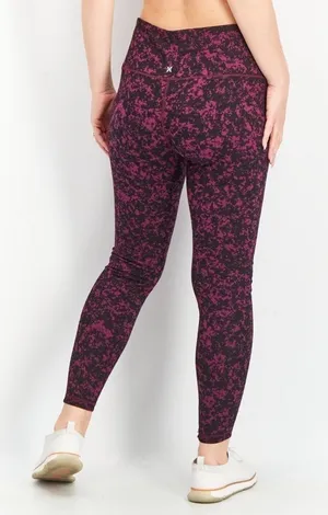 Hurley Reversible Leggings Large Potent Purple Splatter Print High Waisted HA32L thumbnail 1