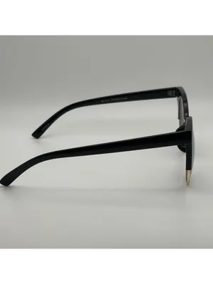 Black and Gold Round Sunglasses with Cat Eye Frame thumbnail 9