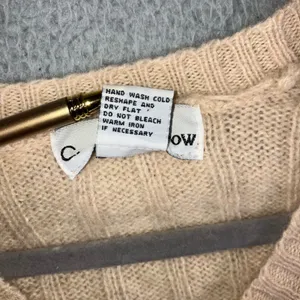Vtg Croft & Barrow‎ Sweater Women XL 100% Wool Knit Zip Front Striped Beige thumbnail 10