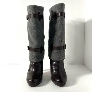 Kennedy Wool/Leather Boots Gray Brown Size 8B thumbnail 4