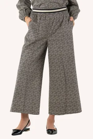 Emily McCarthy Teddy Crop Trouser in Black Tonal Monogram‎ NWT Small thumbnail 1