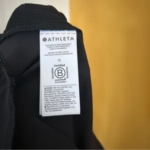 Athleta Brooklyn Ankle Pants Black Athleisure Travel Athletic Size‎ 12 thumbnail 7