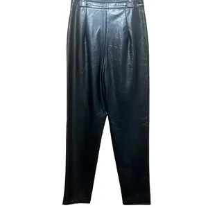 Princess Polly Love Club Black Faux Vegan Leather Straight Pants‎ Size 4 thumbnail 9