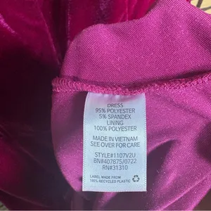 BCX Pink Velvet Cold Shoulder Dress‎ Size XL thumbnail 7