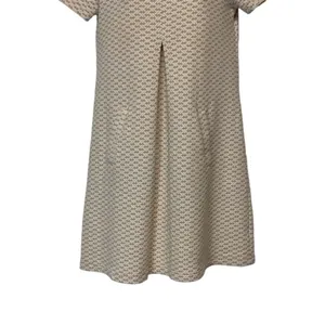 Tyler Boe Kim Dress XS Cowl Neck beige White Geometric 3/4 Sleeve Pocket Dress‎ thumbnail 5