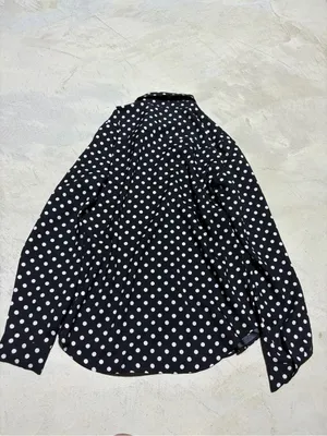 Ann taylor Polka Dot Button-Up Shirt Black/White XS thumbnail 6