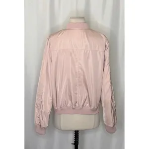 Anthropologie HEI HEI Journey Bomber Jacket Solid Light Pink Sporty Medium thumbnail 9