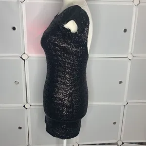 Free People Backstage Fever Black Sequin Mini Dress Size XXS thumbnail 13