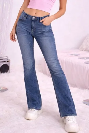 Vintage Y2K Abercrombie Flare Jeans Womens 4 Low Rise 100%‎ Cotton 2000s thumbnail 1