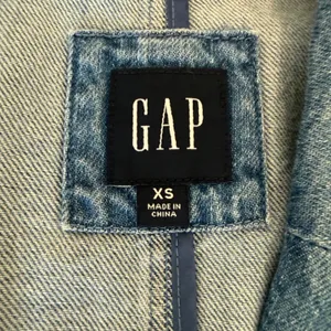 Gap Women 100% Cotton Denim Blazer XS Blue Single Button Notch Lapel Structured thumbnail 2