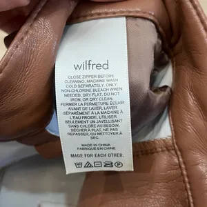 Artizia Wilfred The Melina Vegan Leather Pants Cognac Brown Womens Size 0 thumbnail 6