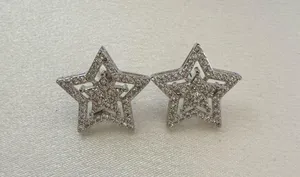 CZ Star Stud Earrings for Men Women Streetwear Punk Hip Hop Unisex Style thumbnail 1