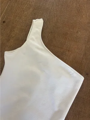 show me your mumu smymm white one shoulder tank bodysuit thumbnail 3