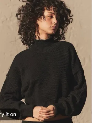 Free People Beach Chunky Cropped Sweater XS thumbnail 1