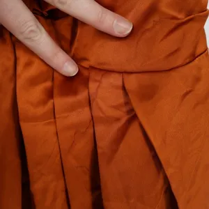 Lulus Memorable Entrance Maxi Dress Womens XS Rust Orange Satin Strapless Fitted thumbnail 7