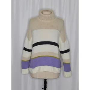 Anthropologie ALDOMARTINS‎ Striped Turtleneck Sweater Aldo Martins Wool Small thumbnail 2