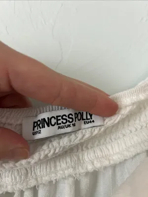 Princess Polly White Lace-Trim Cami Tank thumbnail 2