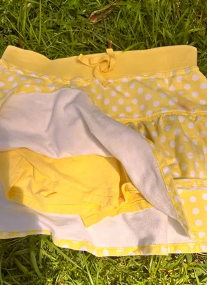 Basic Editions Yellow Polka Dot Skirt For Girls thumbnail 2