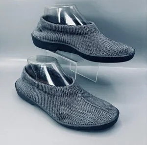 Arcopedico Sec V Slip-On Slippers Shoes Womens 8 Gray Stretch Knitted Textured thumbnail 1